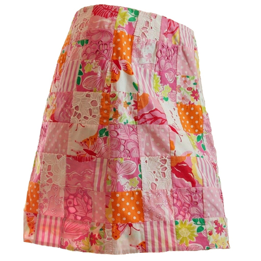 Lilly Pulitzer Patchwork Cotton Skirt